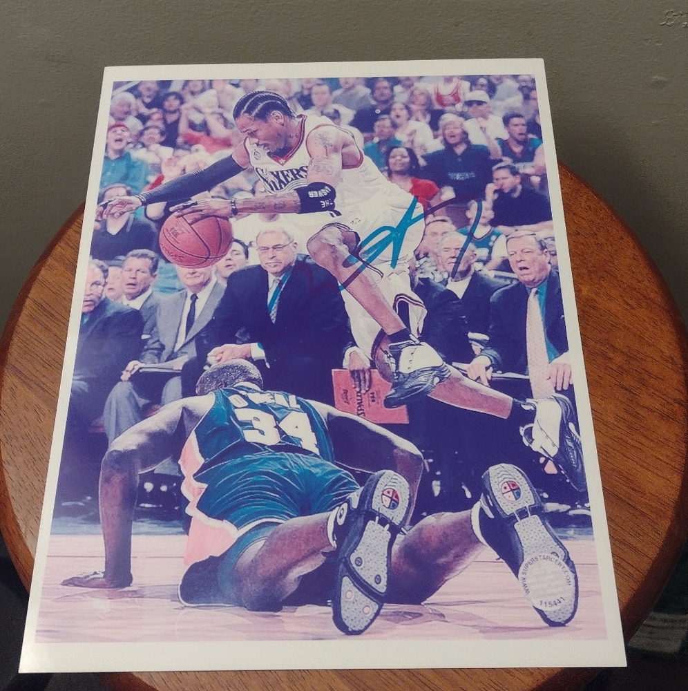 ALLEN IVERSON 76ERS OLD SCHOOL REPRINT 8.5x11 GLOSSY NBA BASKETBALL WALL POSTER